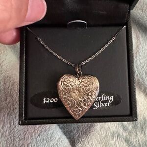 Sterling Silver Heart Locket Necklace